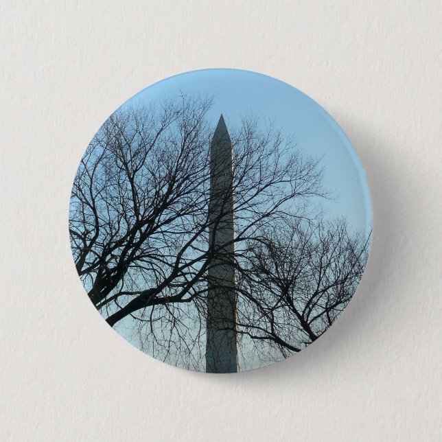 Washington Denkmal im Winter I Landschaft Button (Vorderseite)