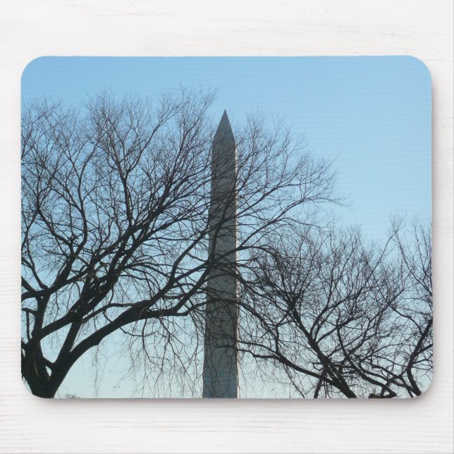 Washington Denkmal im Winter I Landschaft Mousepad (Vorne)