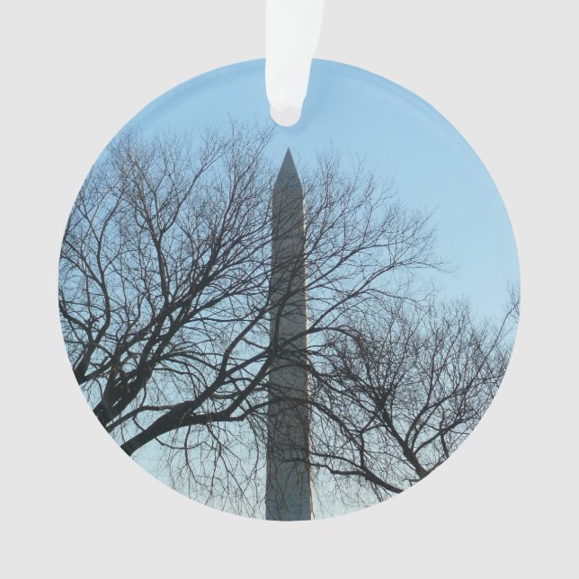 Washington Denkmal im Winter I Landschaft Ornament (Vorderseite)