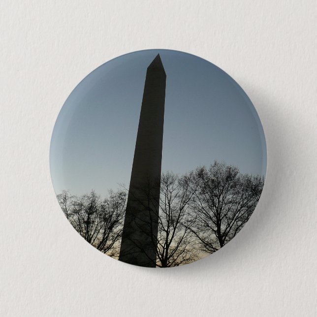 Washington Denkmal im Winter II Landschaft Button (Vorderseite)