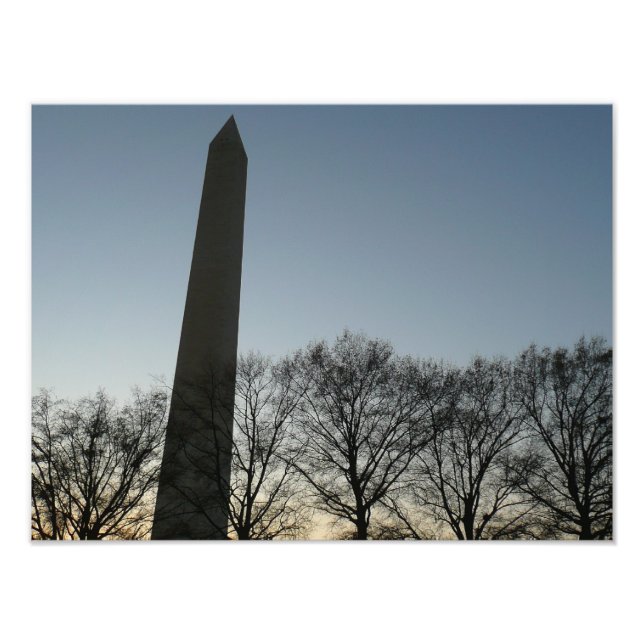 Washington Denkmal im Winter II Landschaft Fotodruck (Vorne)