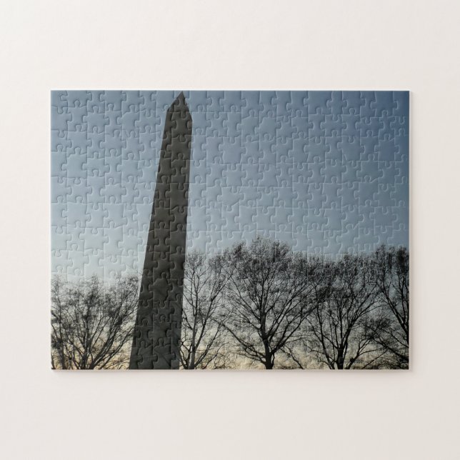 Washington Denkmal im Winter II Landschaft Puzzle (Horizontal)