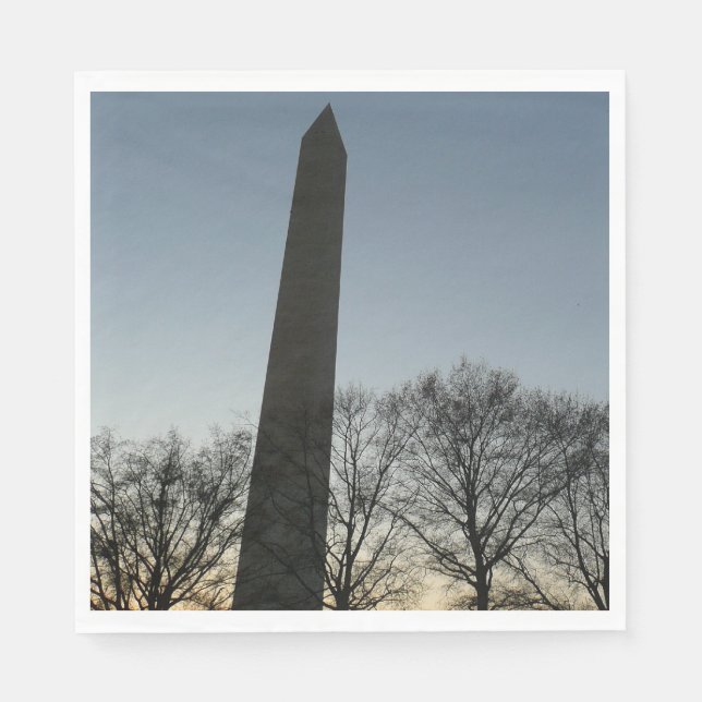 Washington Denkmal im Winter II Landschaft Serviette (Vorderseite)