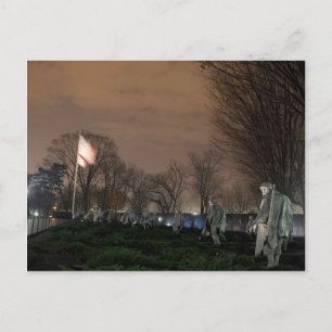 Washington Denkmal Nacht des Koreakrieges Postkarte