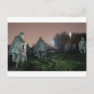 Washington Denkmal Nacht des Koreakrieges Postkarte
