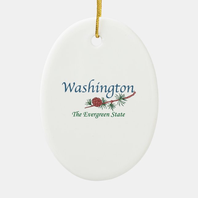 Washington Der Evergreen-Staat Keramikornament (Vorne)