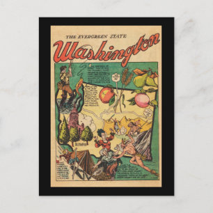 Washington, der Immergrüne Staat Postkarte