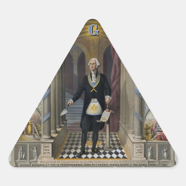 Washington Die Mason II Dreieckiger Aufkleber (Vorderseite)