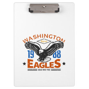Washington Eagles 1988 Vintage Adler Klemmbrett