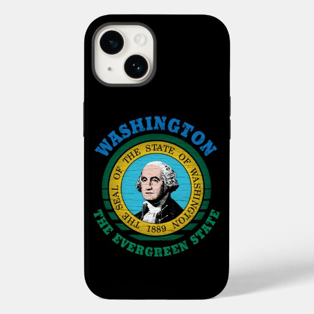 WASHINGTON EVERGREEN STAAT FLAG Case-Mate iPhone HÜLLE (Rückseite)