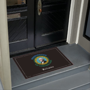 WASHINGTON EVERGREEN STAAT FLAG FUßMATTE
