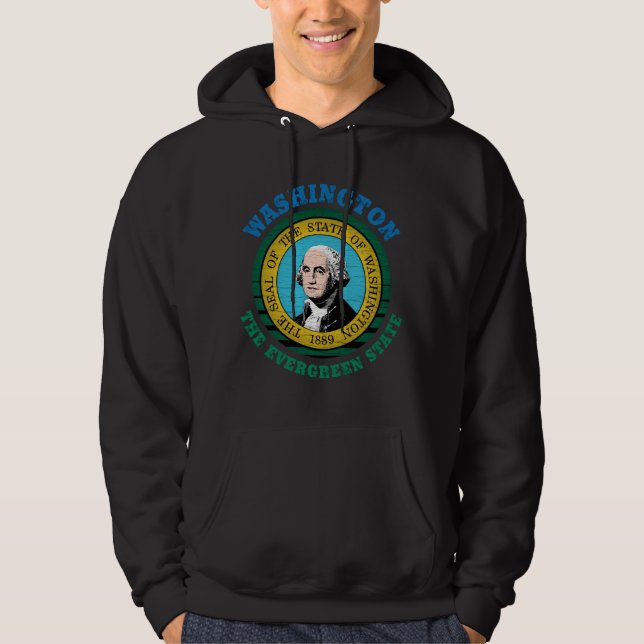 WASHINGTON EVERGREEN STAAT FLAG HOODIE (Vorderseite)