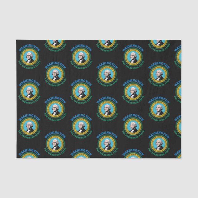 WASHINGTON EVERGREEN STAAT FLAG SEIDENPAPIER (Vorderseite)