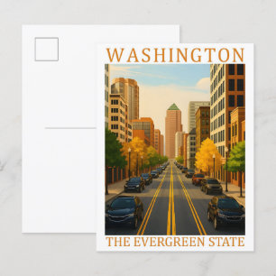 Washington, Evergreen Staat USA Travel Place Postkarte