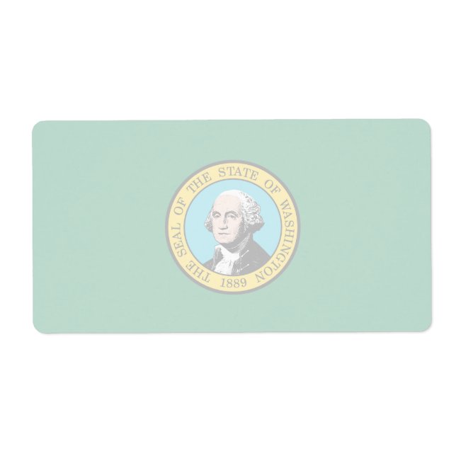 Washington Faint Flag Shipping Label (Vorne)