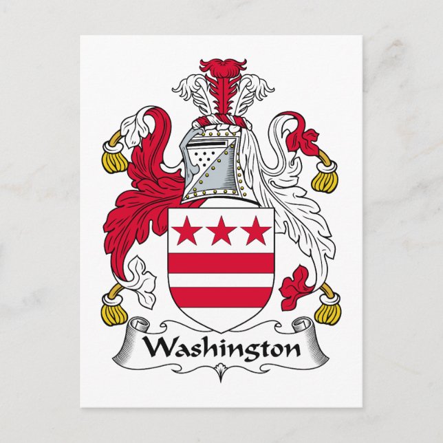Washington Familienwappen Postkarte (Vorderseite)