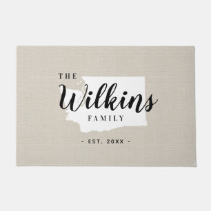 Washington Family Monogram Staat Doormat Fußmatte