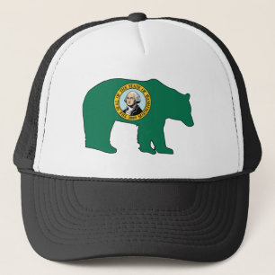 Washington Flag Bär Truckerkappe