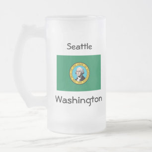 Washington Flag Map City Tasse