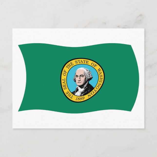 Washington Flag Postkarte (Vorderseite)