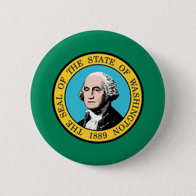 Washington-Flagge Button (Vorderseite)