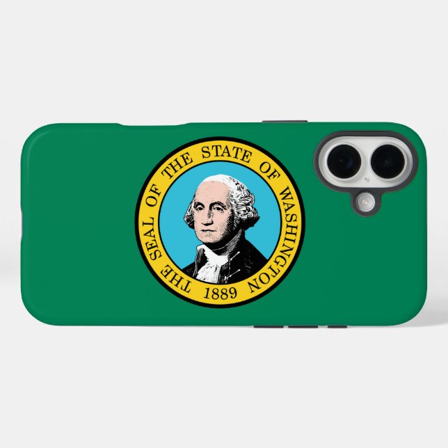 Washington-Flagge Case-Mate iPhone Hülle (Rückseite (Horizontal))