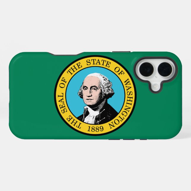 Washington-Flagge iPhone Hülle (Rückseite (Horizontal))