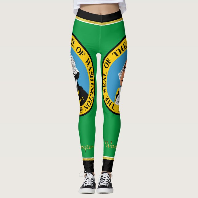 Washington-Flagge Leggings (Vorderseite)