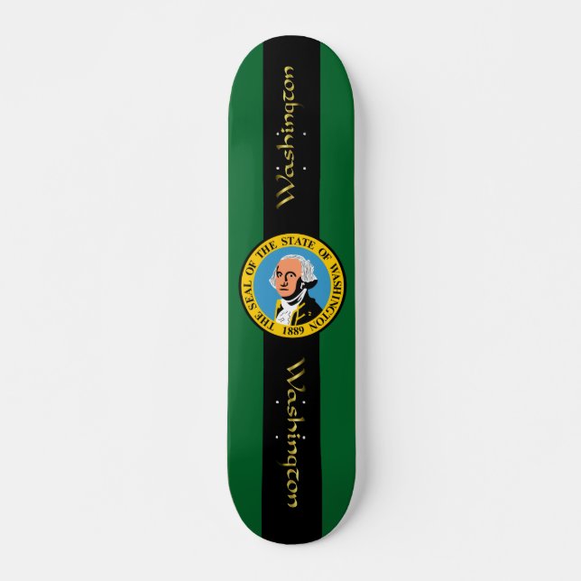 Washington-Flagge Skateboard (Vorne)
