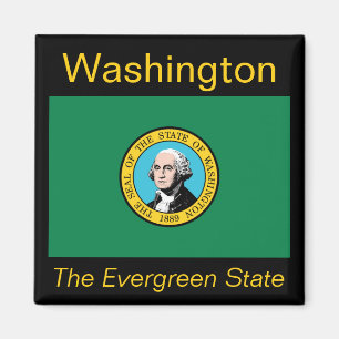 Washington-Flaggen-Magnet Magnet