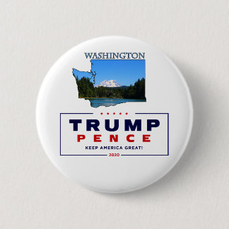 Washington für Trump Pence 2020 Button