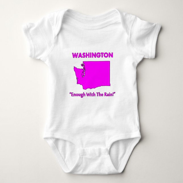 Washington - genug mit dem Regen Baby Strampler (Vorderseite)