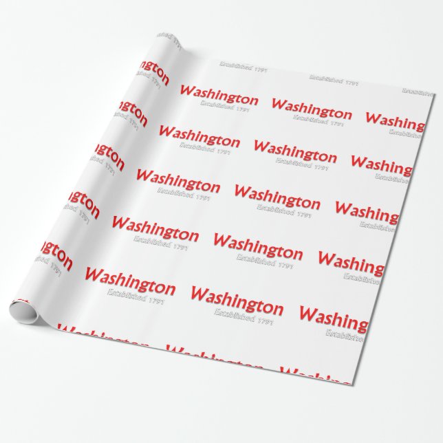 Washington gründete Wrapping Paper Geschenkpapier (Ungerollt)