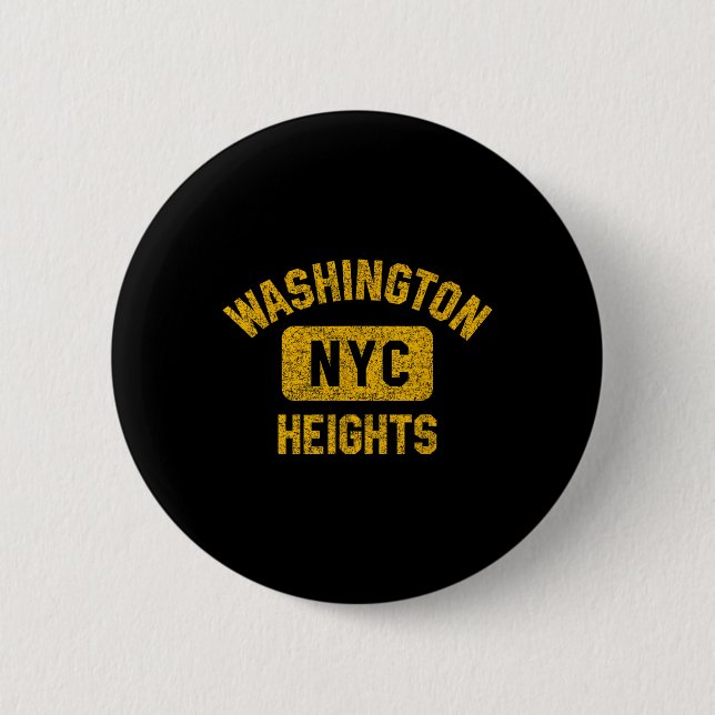 Washington Heights Nyc Gym Style bedrückt Bernstei Button (Vorderseite)