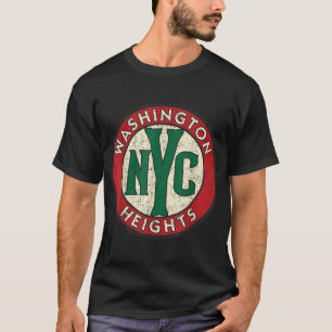 Washington Heights Vintag Road Sign gestört T-Shirt
