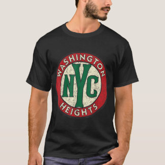 Washington Heights Vintage Straßenschild abgenutzt T-Shirt