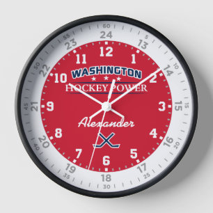 Washington Hockey Power 24 Stunden Wall Clock Uhr