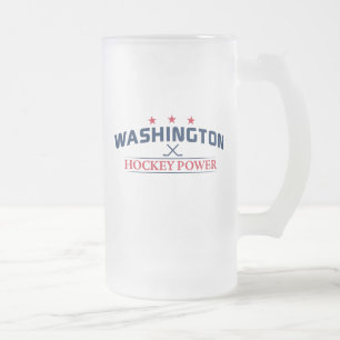 Washington Hockey Power Mattiert Glass Tasse