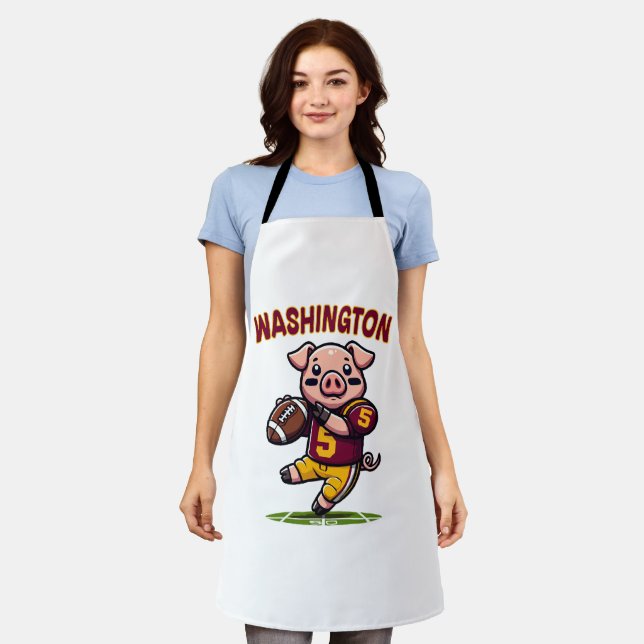 Washington Hog Football Schürze (Getragen)