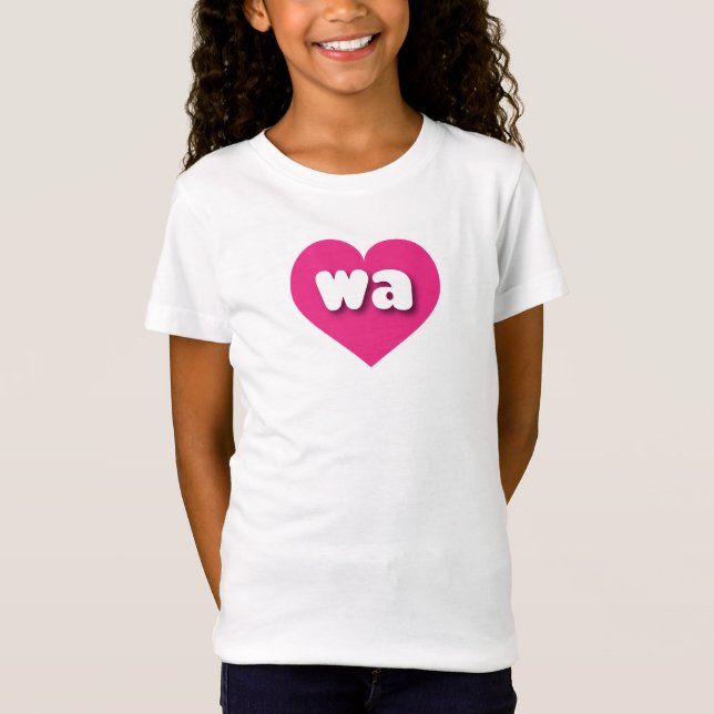 Washington Hot Pink heart - I Liebe wa T-Shirt (Vorderseite)