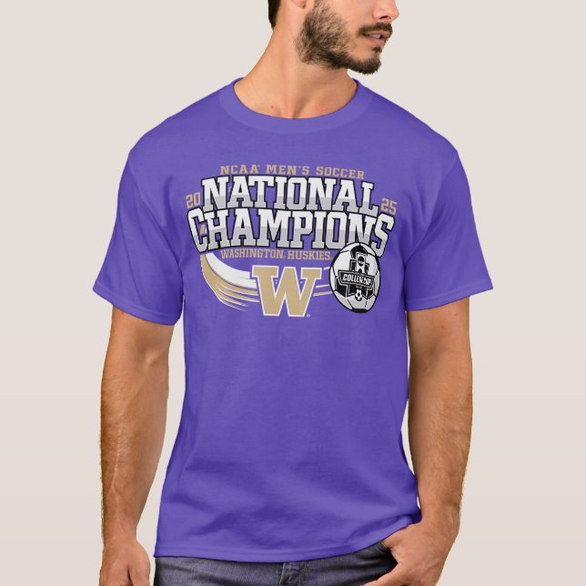 Washington Huskies National Champs 2025 Mens Socce T-Shirt (Vorderseite)