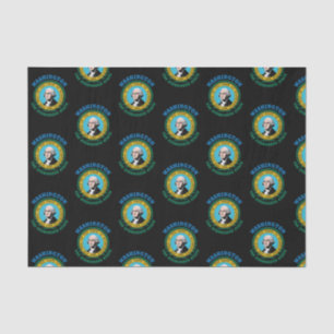 WASHINGTON IMMERGRÜNE STAATSFLAGGE SEIDENPAPIER