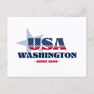 Washington in Rot, Weiß und Blue Postcard Postkarte