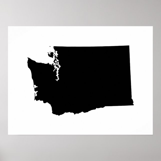 Washington in Schwarz und Weiß Poster (Vorne)