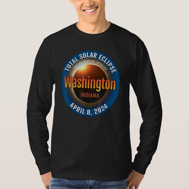 Washington Indiana IN Total Solar Eclipse 2024  3  T-Shirt (Vorderseite)
