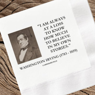Washington Irving glaubt immer an verlorene Geschi Serviette