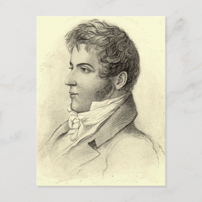 Washington Irving Portrait Postkarte (Vorderseite)