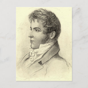 Washington Irving Porträt Postkarte