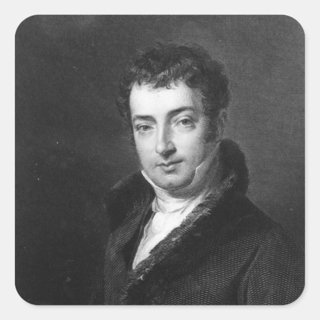 Washington Irving Quadratischer Aufkleber (Vorderseite)