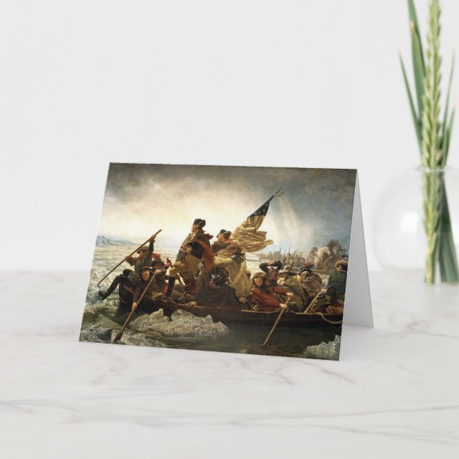 Washington kreuzt das Delaware Karte (Vorderseite)